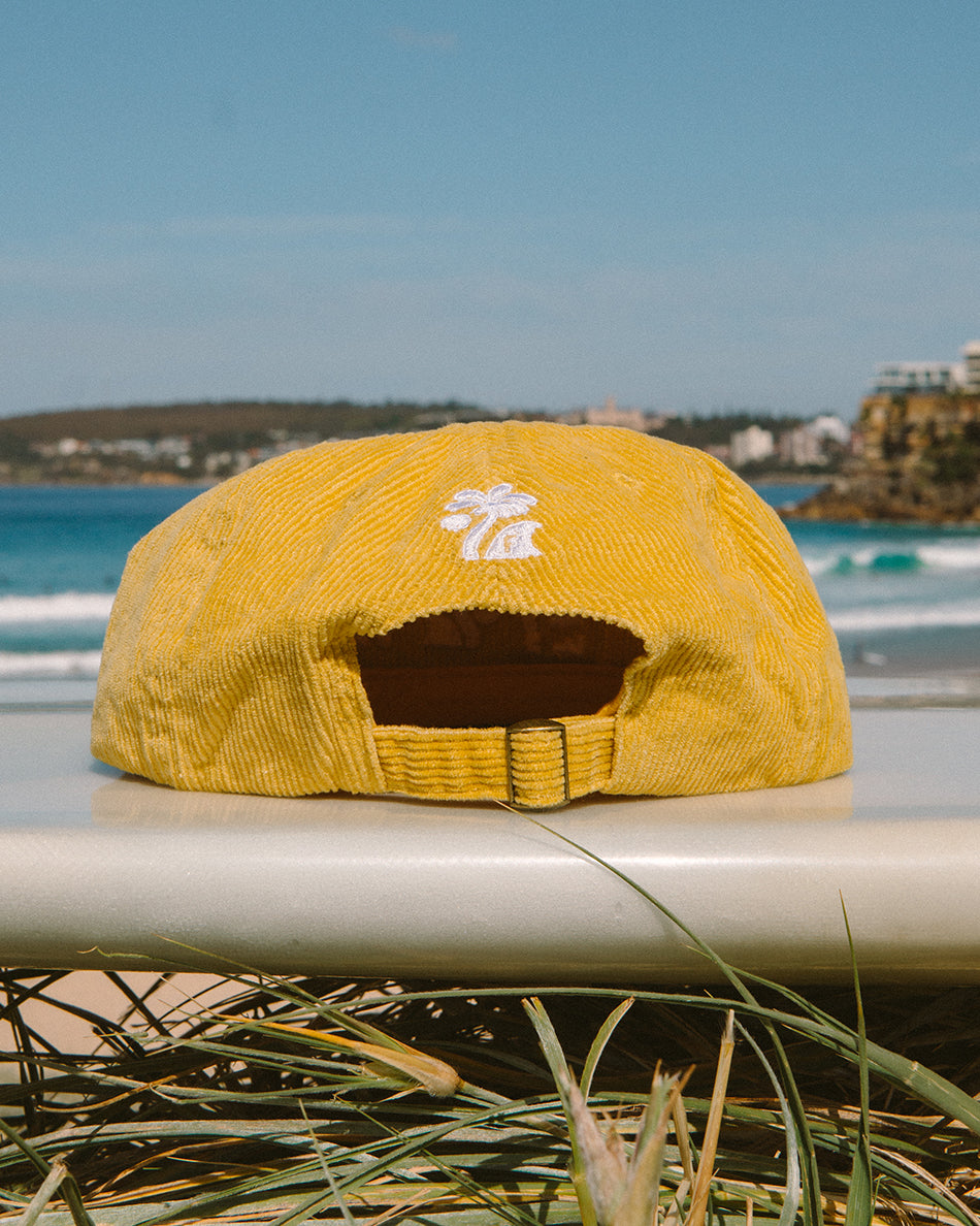 Freshie White Logo Mustard Corduroy Cap