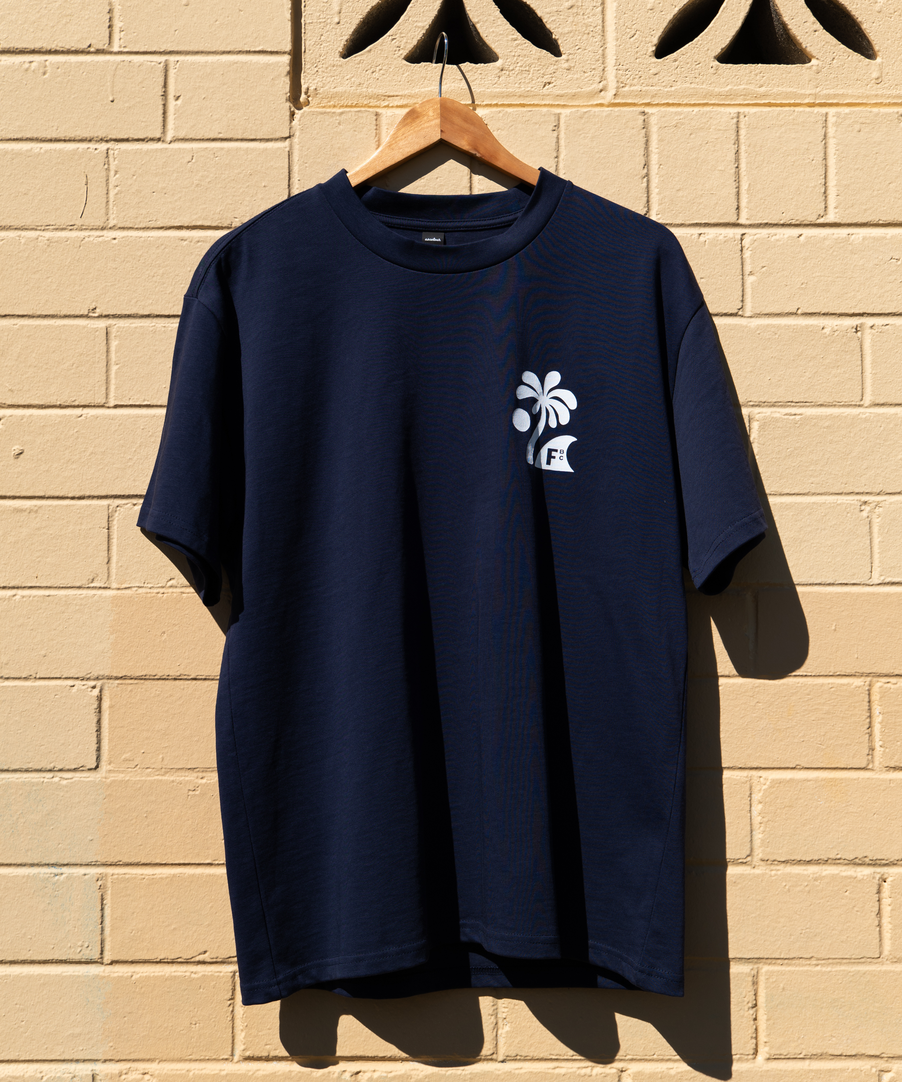 Core Crew Tee – Navy Blue + Hero Mark