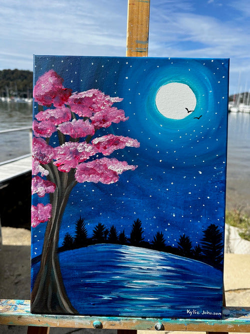 Paint and Sip - Moonlight Paradise Artwork
